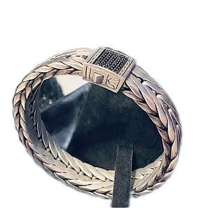 John Hardy Men's Extra-Large Modern Chain Bracelet with Black Sapphire